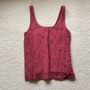 Cute lace tank top with zipper in the back